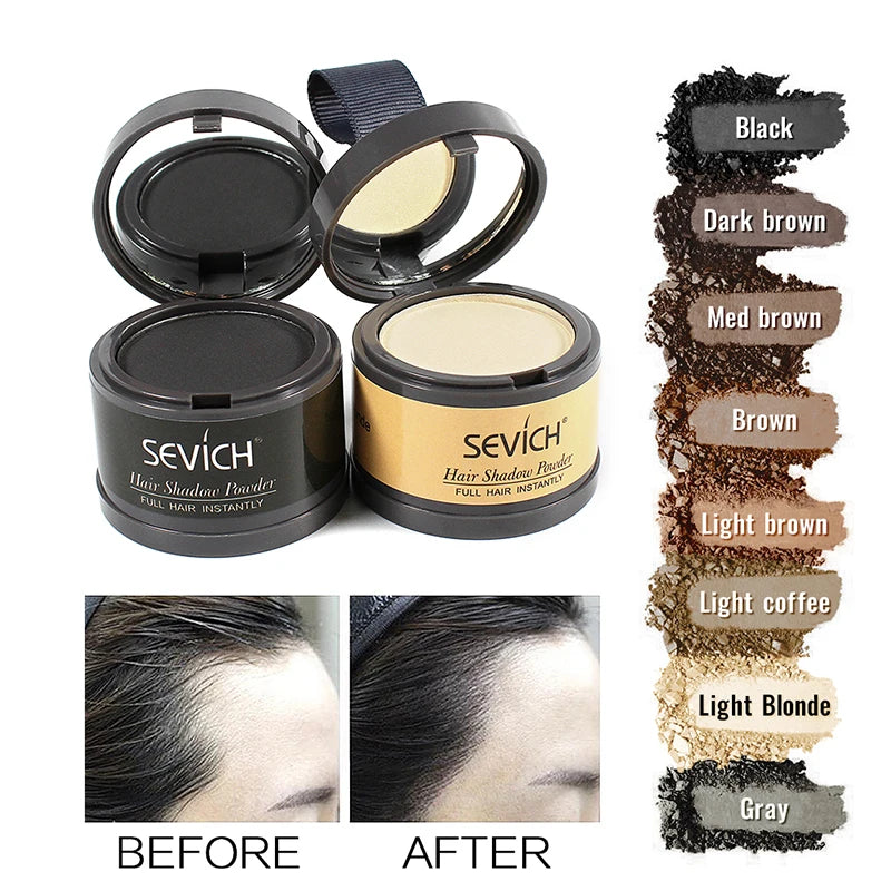 Sevich 8 color Hair Fluffy Powder Hairline Shadow Powder Natural Instant Cover Up Makeup Hair Concealer Coverage WaterProof