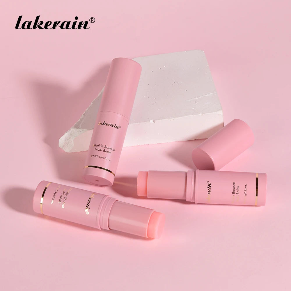 Wrinkle Bounce Multi Balm Extract Deep Hydrating Facial Skin Multi-functional Pink Balm Stick Skin Care Makeup Base Products