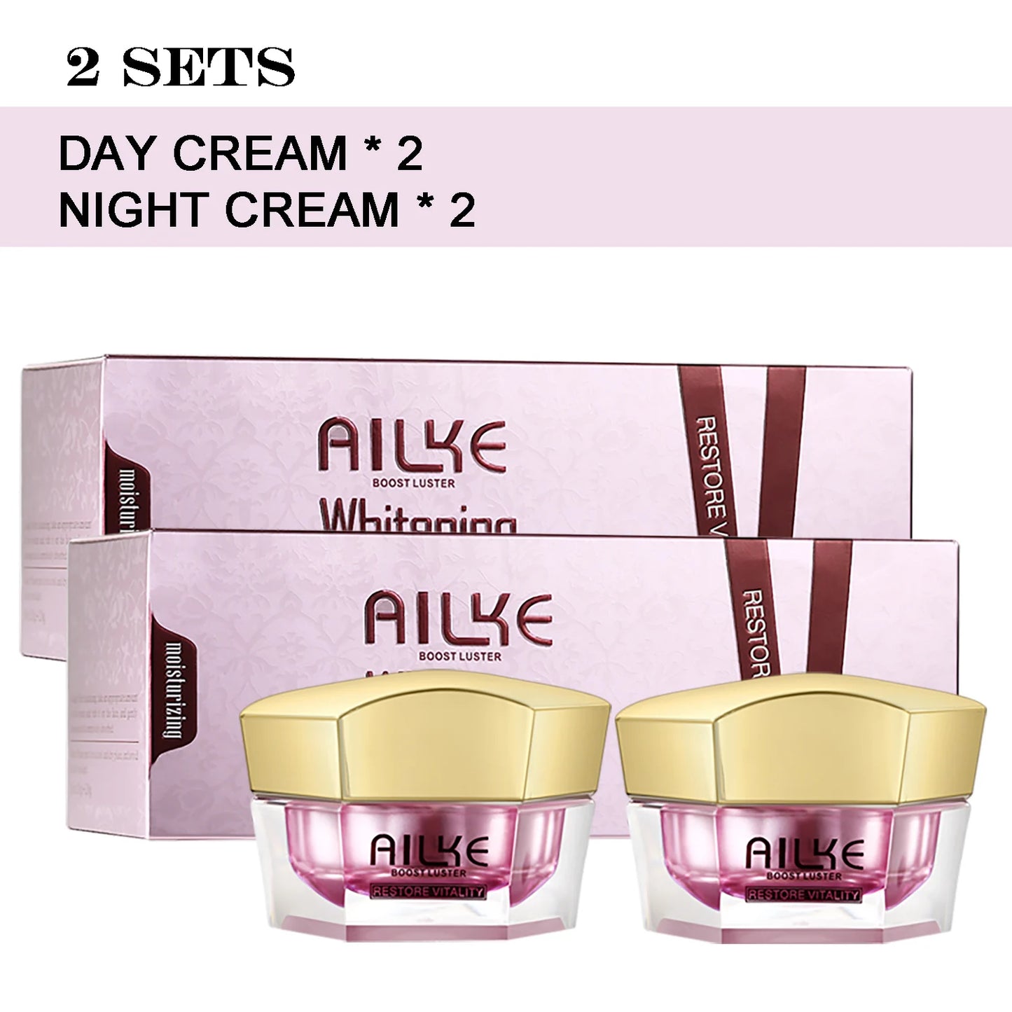 AILKE Face Cream With Hyaluron Scars Whitening Moisturizing Lifting Anti-aging Women Sleeping Dry Korean Bleaching Skin Care